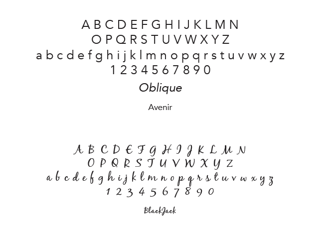 secondary fonts