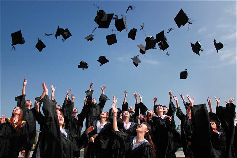 stock photo of graduates