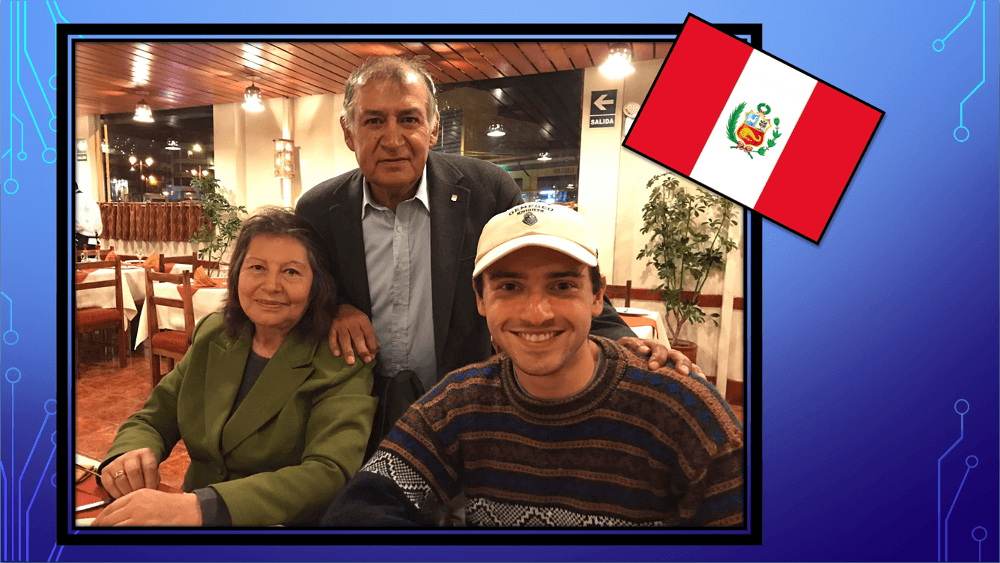 Aidan P. and his Peruvian family in Cusco, Peru