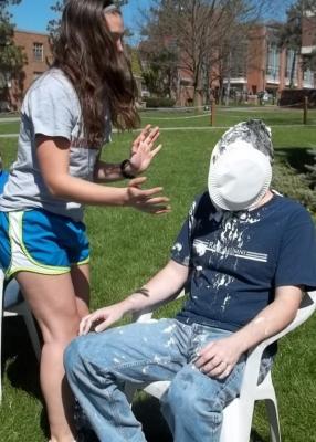 professor after getting pied