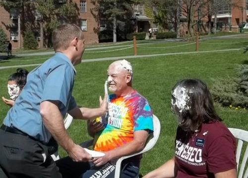 professor just after being pied