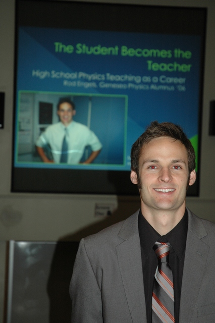 Teacher giving presentation