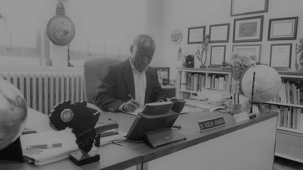 Photo of Dr. Kodjo Adabra in office