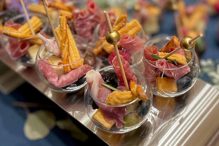 Charcuterie hors d'oeuvres on display at the 2022 President's Gala.