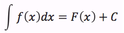Integral f(x) = F(x) + C