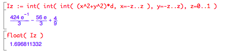 Nested int functions to integrate (x^2+y^2)*d