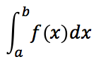 Integral from a to b of f(x)
