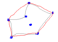 Points with a non-convex containing polygon and a convex one - the convex hull