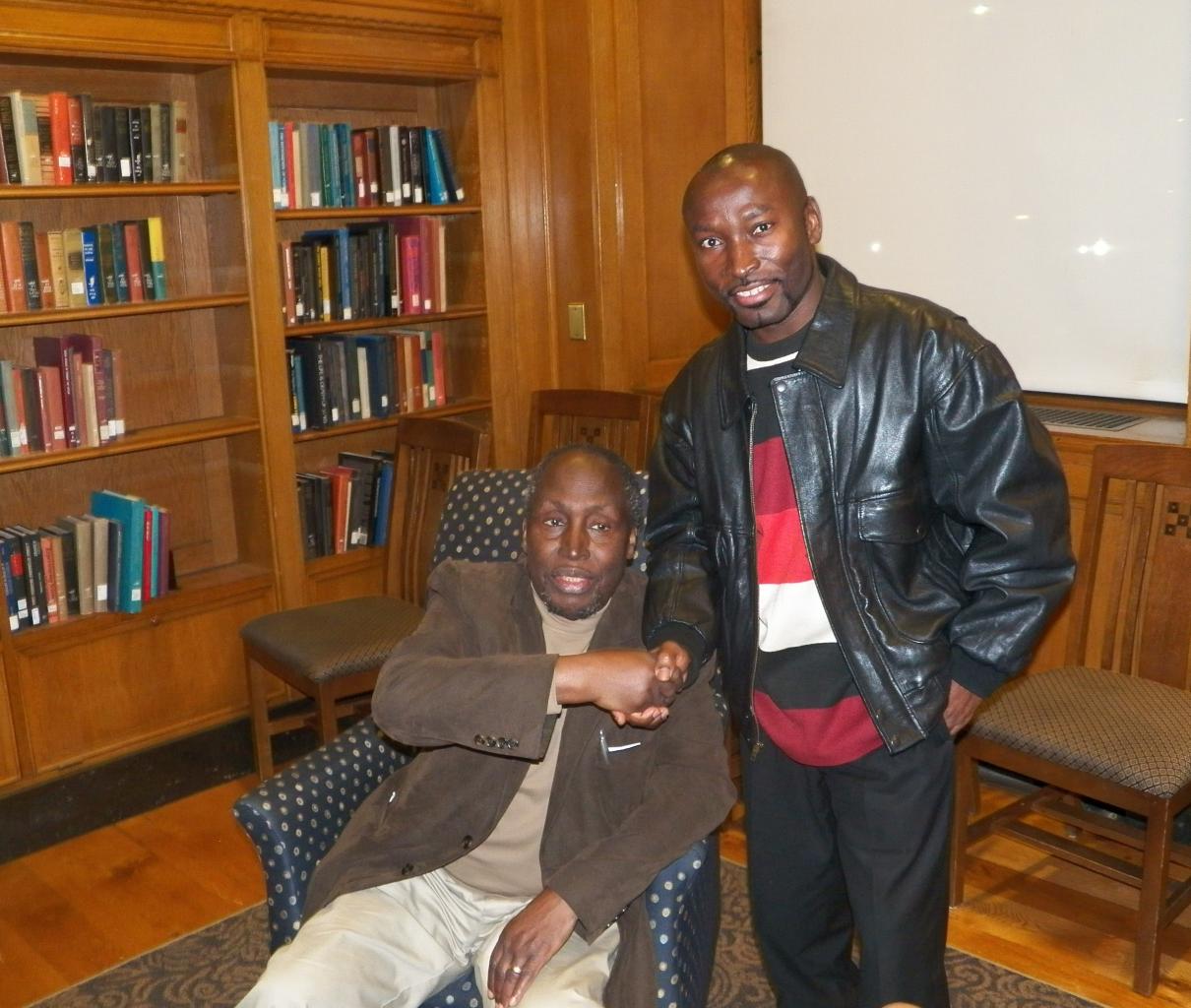 Dr Adabra With renowned activist and author Ngugi Wa Thiong'o