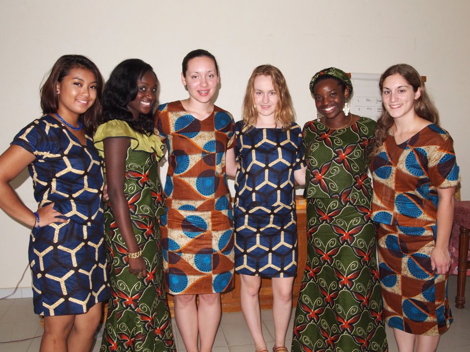 group dressed in African attire