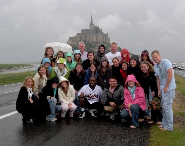 Dr Adabra Co-Leading study abroad group in France