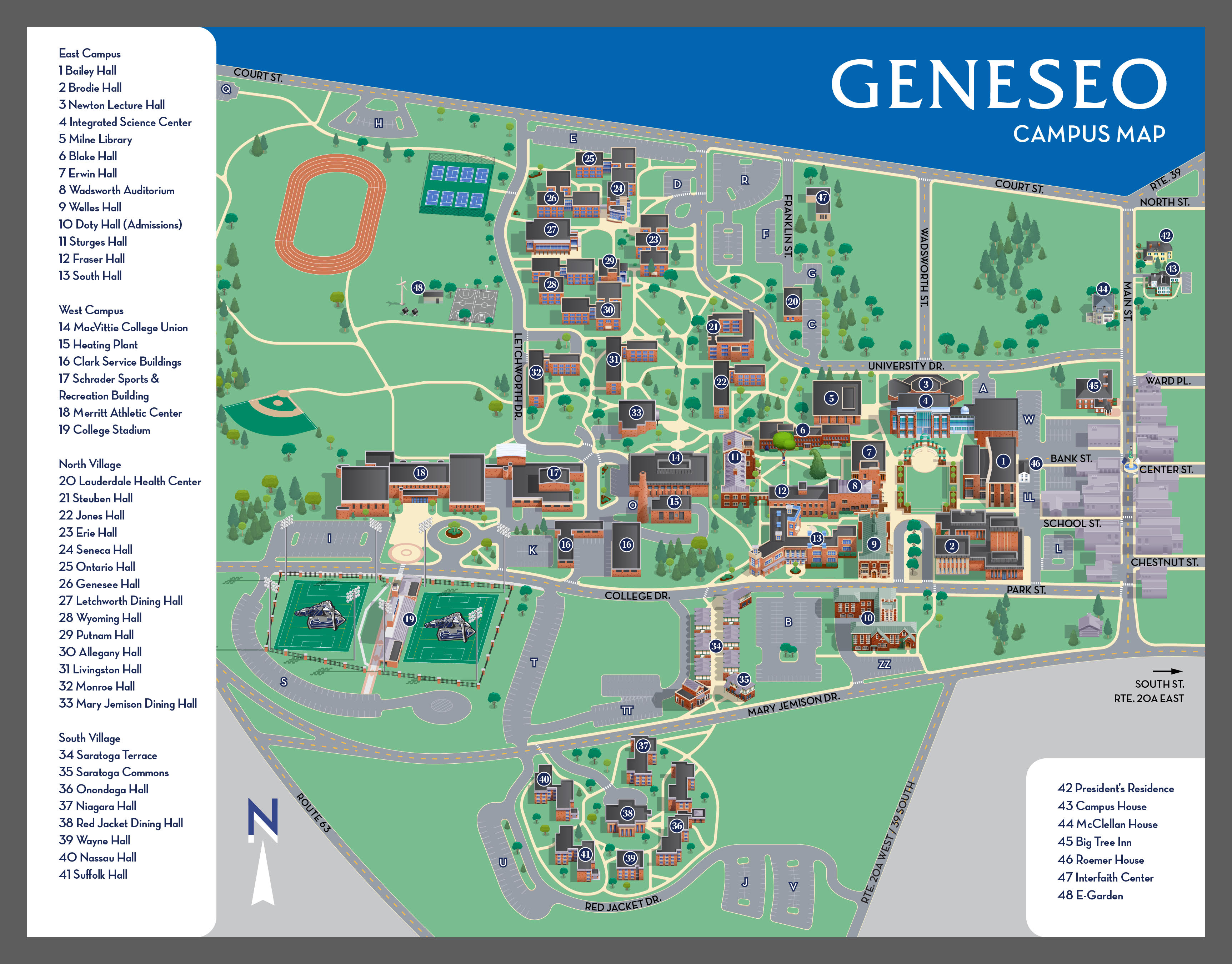 Suny Geneseo Campus Map.