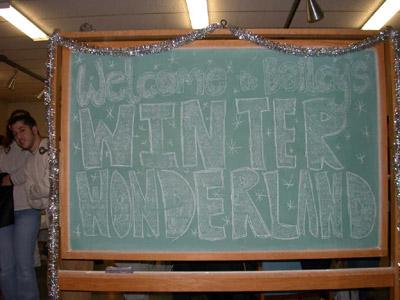 biology holiday party winter wonderland