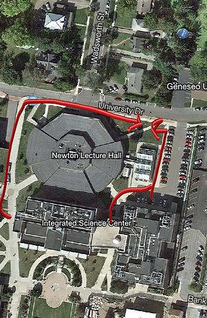 Campus Map of the Chemistry Evacuation Route