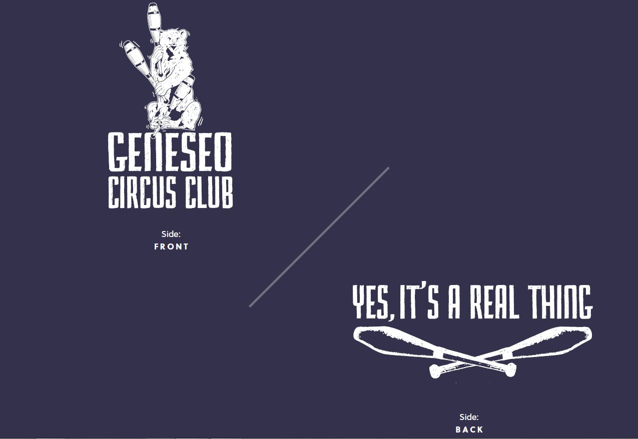 Geneseo Circus Club tshirt design