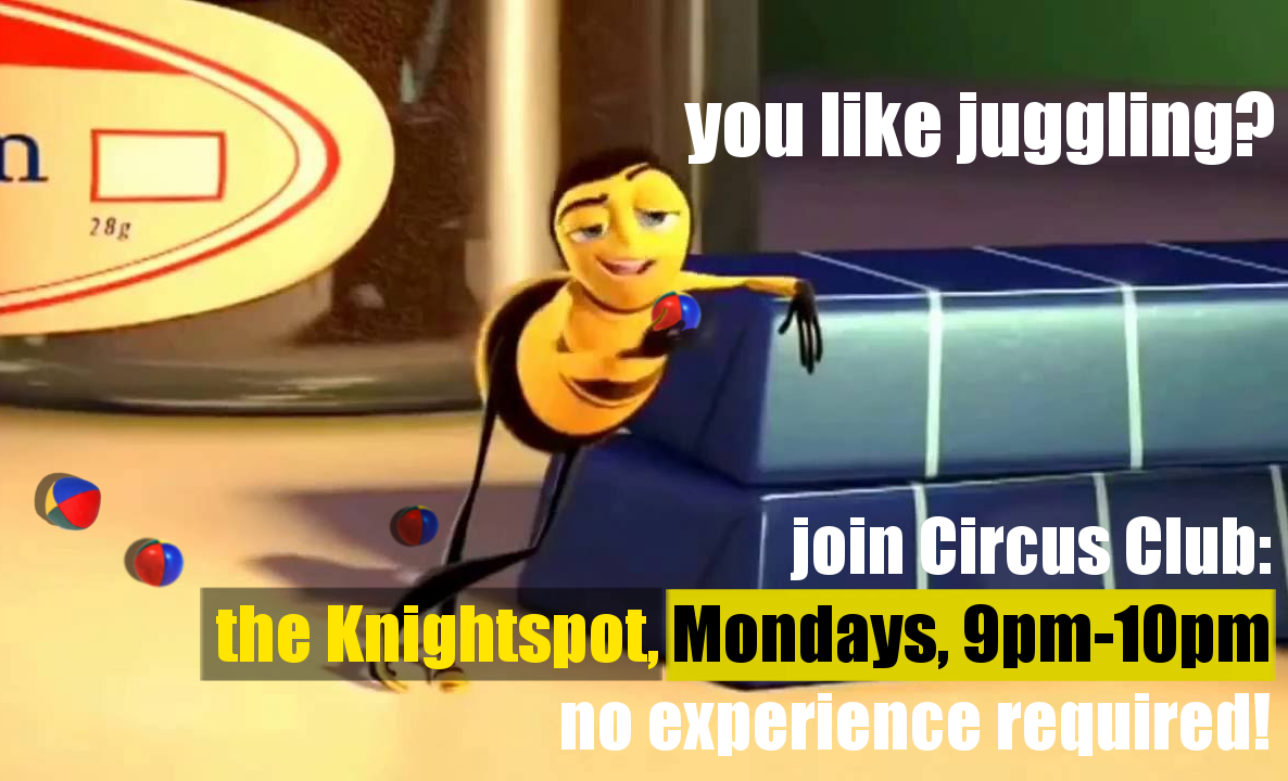 "You like Juggling?" with Barry Bee from the Bee Movie, a circus juggling meme.