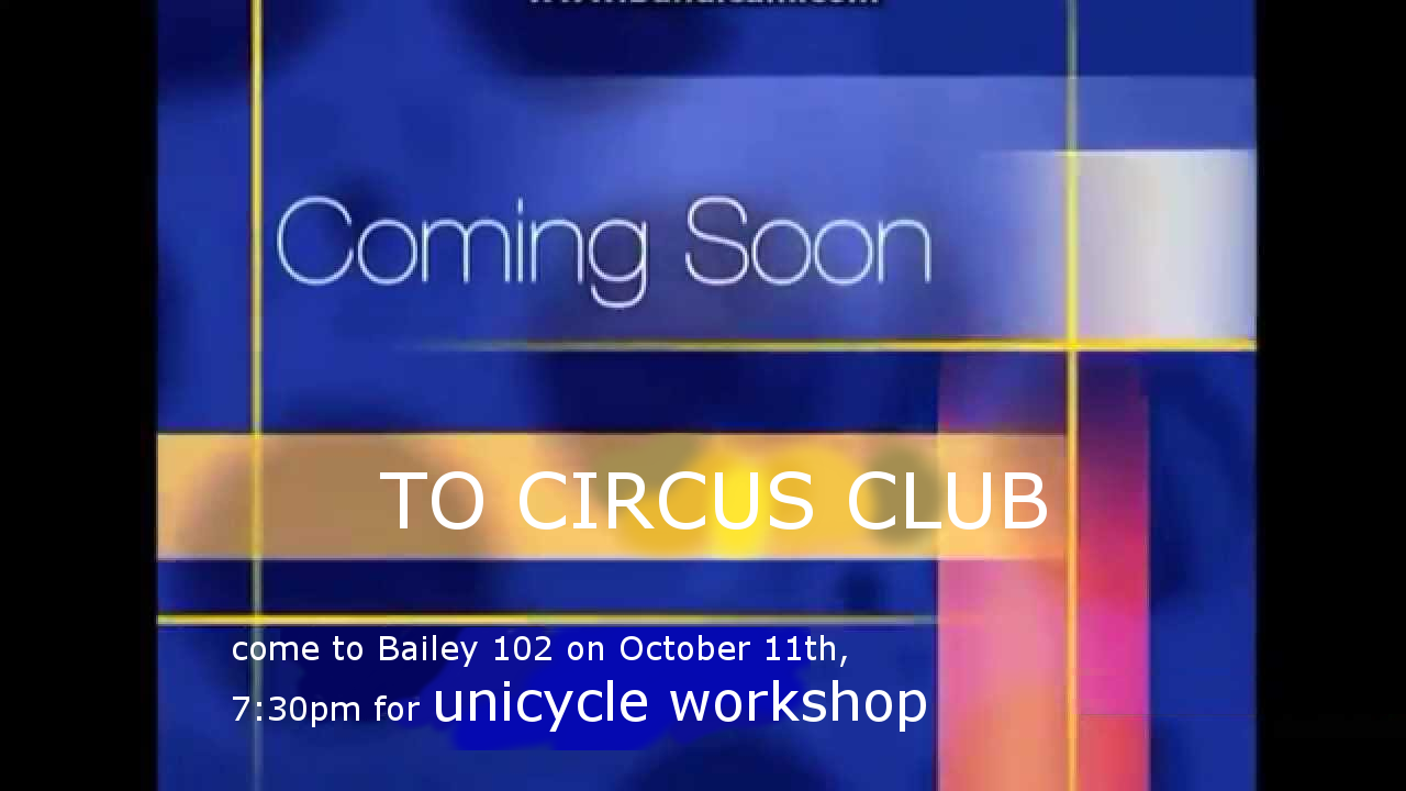Coming Soon to Circus Club, a circus meme.