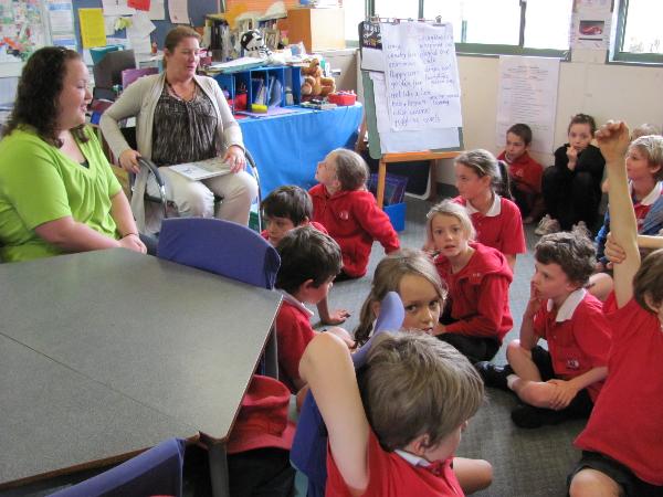 Student Teaching at carpet time.