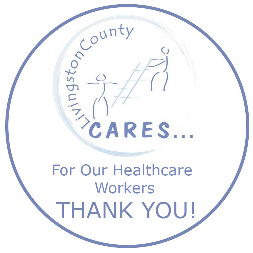 Livingston CARES logo with the text: Livingston County Cares for our Healthcare Workers