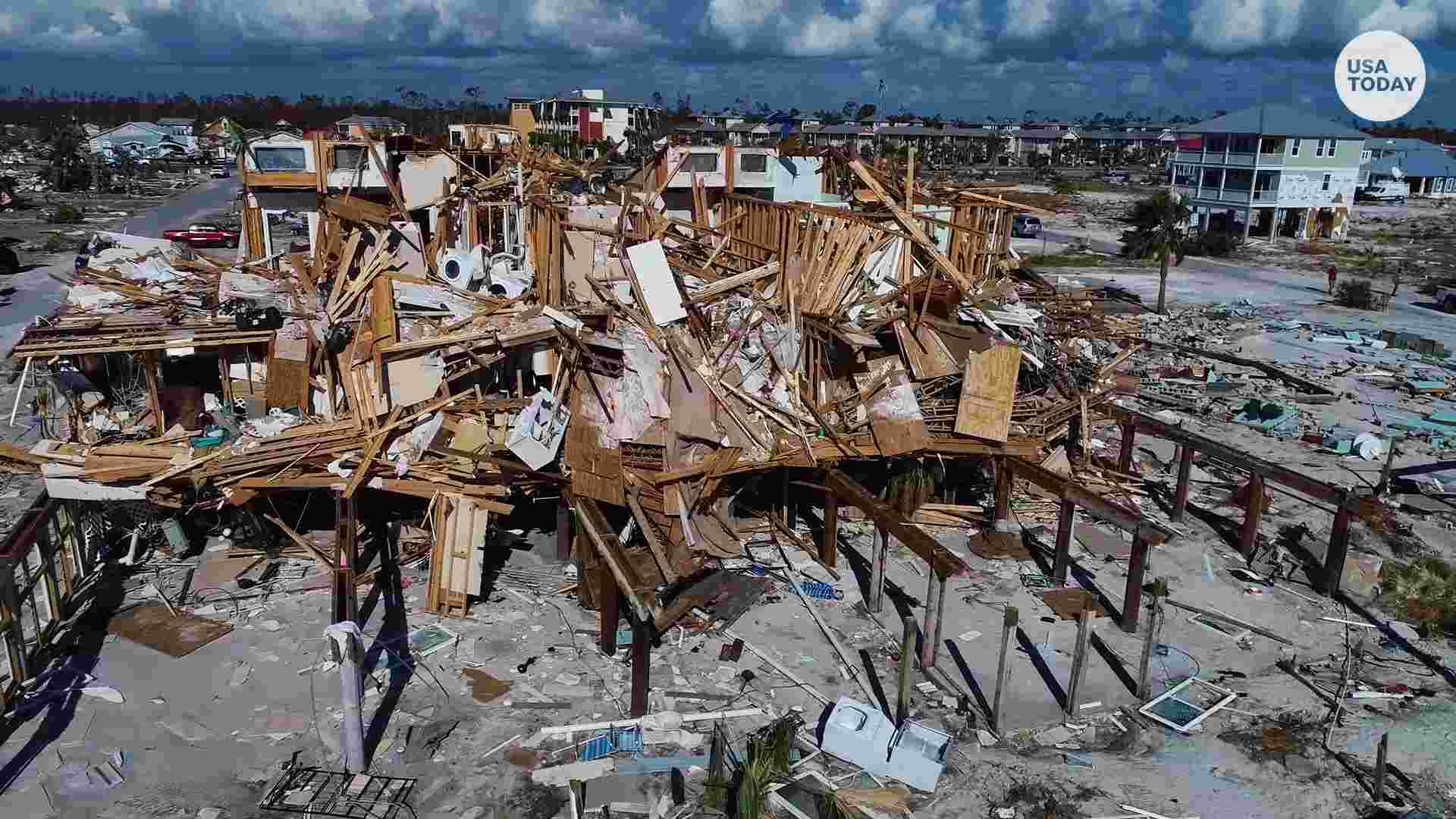Photo of devastation caused by Hurricane Michael in Mexico Beach