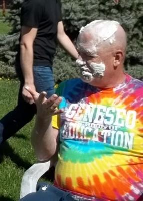 professor after getting pied