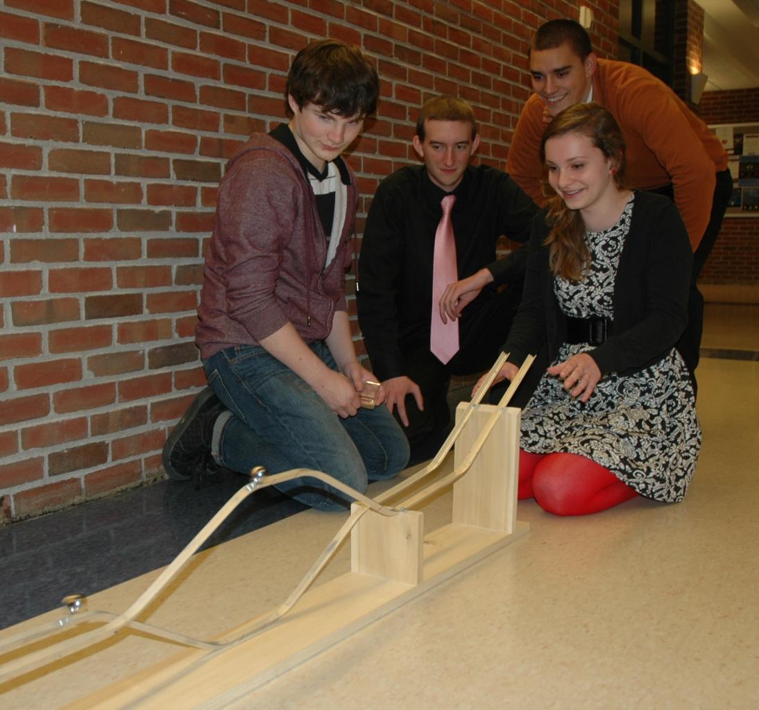 Group of students testing research