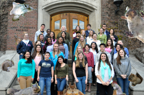 Sibling Peer Research Group photo, 2014 lab class