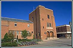 Wadsworth Auditorium, as seen from the college green.