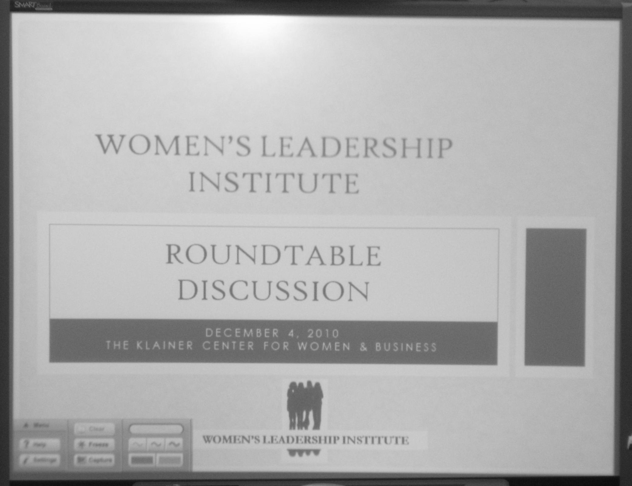 Women's leadership institute roundtable discussion