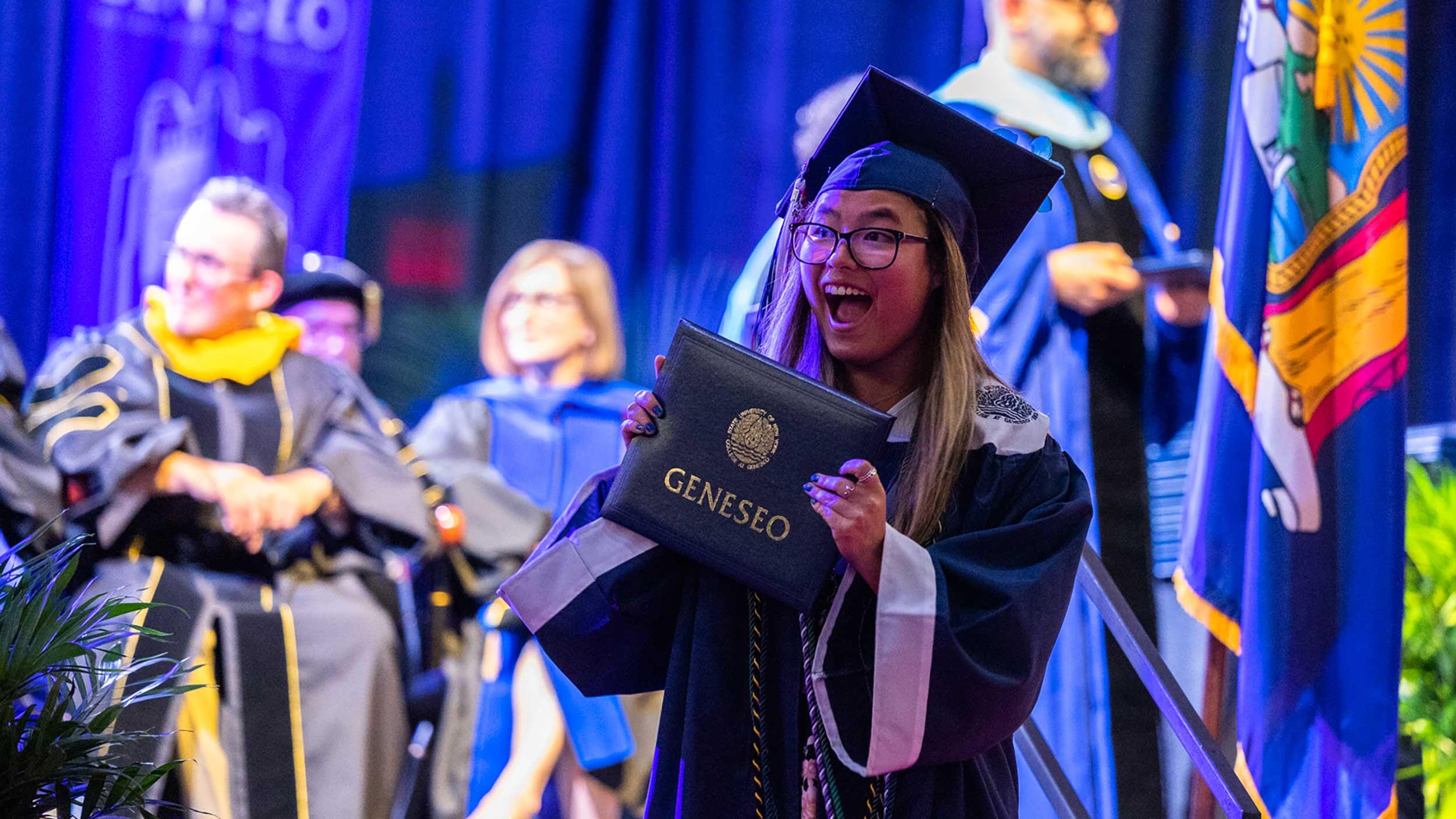 graduate at commencement