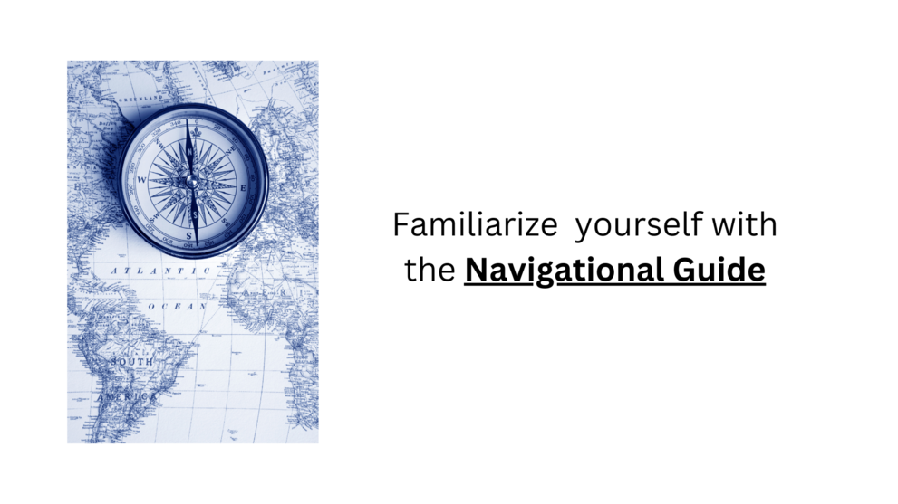 Familiarize yourself with the navigational guide