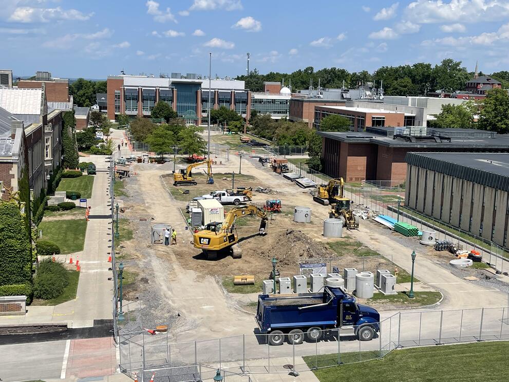 picture of construction at College Circle