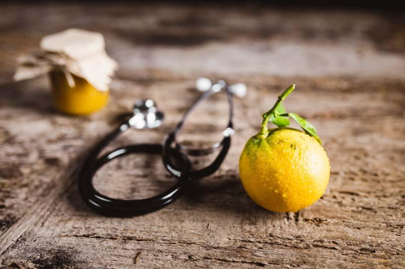 Produce and stethoscope