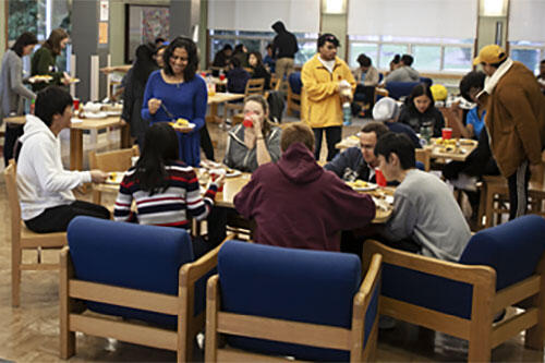 students in common area