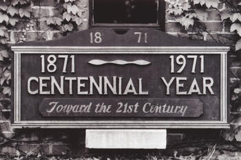 Centennial sign
