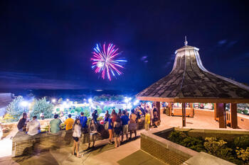 Fireworks at the gazebo