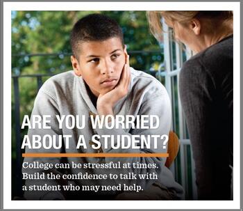 Kognito graphic with text "Are You Worried About A Student?"