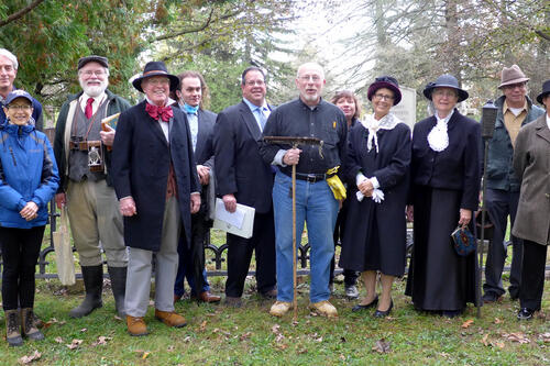 community members dressed as historic people