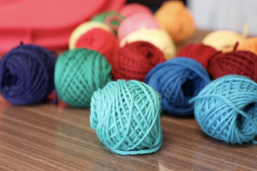 Variety of yarn colors