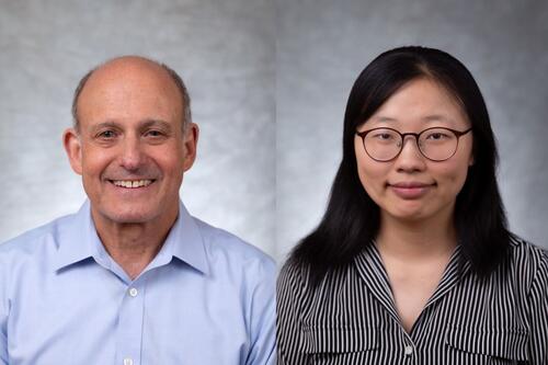 Side-by-side portraits of Steve Brookstein and Weizhe Weng.