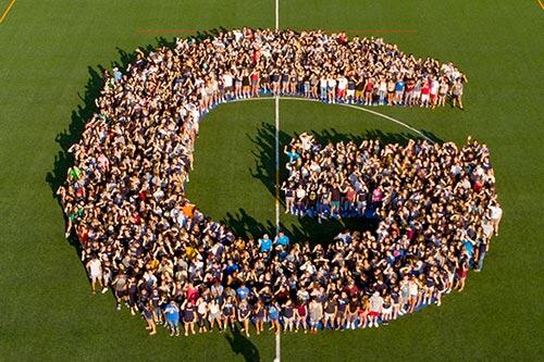 Class of 2022 in "G" formation