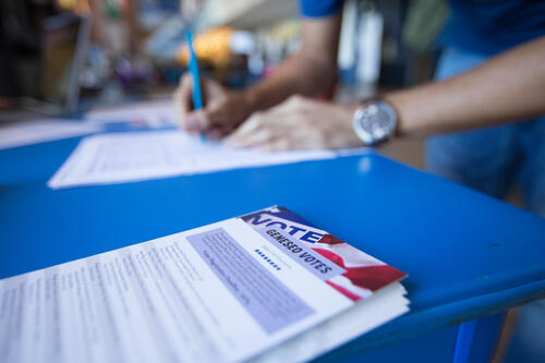 Voter registration forms