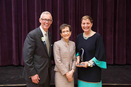 John and MaryGrace Gleason getting an award at the Gala