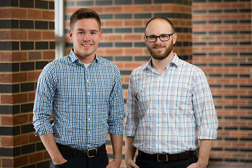 Seniors Alex Hall (left) and Patrick Climie