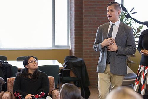 Miguel Baique welcomes McNair Scholars