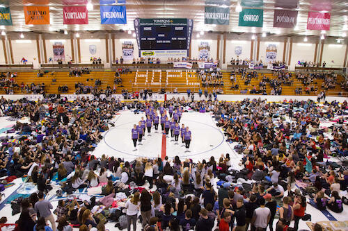 The Wilson Ice Arena full of students at the 2016 Relay for Life