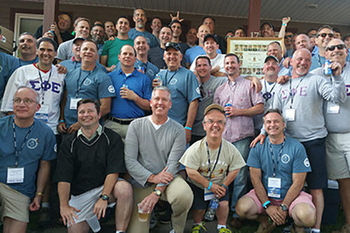 Sigma Phi Epsilon brothers with Don Litzelman '82 before he died.