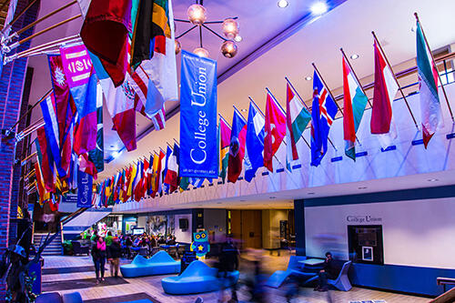 Flags in MacVittie College Union