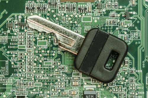 Key on a circuit board