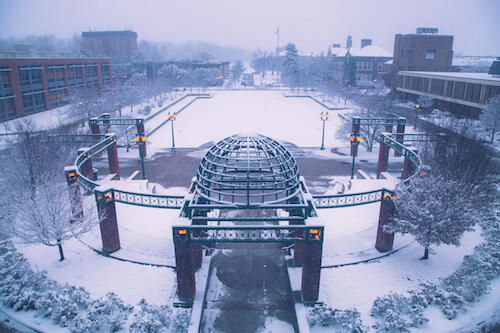 Integrated Science Center in winter Integrated Science Center in winter